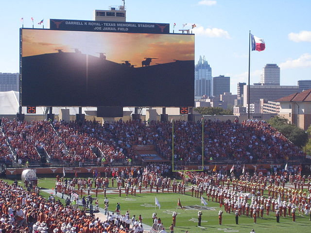 Previous video board and south end seating as seen from the old north end in 2006