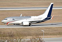 Dutch government aircraft PH-GOV at Munich Airport in 2020 Government of the Netherlands, PH-GOV, Boeing 737-700 (49580457533).jpg