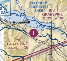 Grapevine Airstrip (88AZ) on the Phoenix Sectional Chart.png