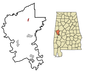 Greene County Alabama Incorporated and Unincorporated areas Union Highlighted.svg