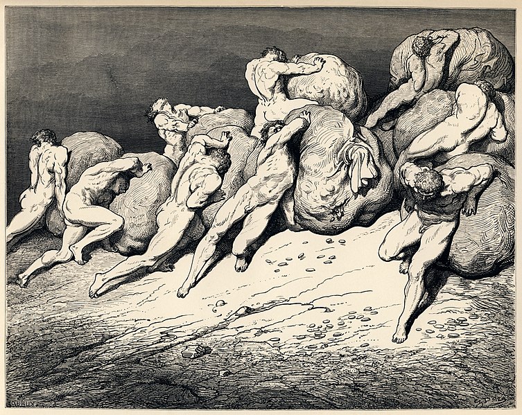 File:Gustave Doré - Dante Alighieri - Inferno - Plate 22 (Canto VII - Hoarders and Wasters).jpg