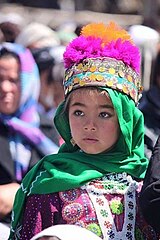 Hazara girl in cultural clothing