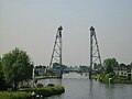 One of the vertical-lift bridges over the Gouwe River, built in 1930