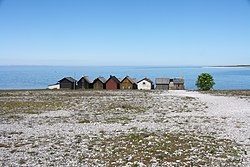 Rybářská vesnice Helgumannen na Gotlandu