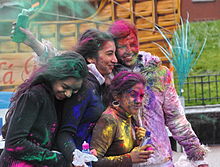 Holi is the Hindu festival of colors, celebrated in spring. Traditionally, this is also a day to mark forgiveness, meet others, and repair relationships. In Indonesia, among Balinese Hindus, Ngembak Geni -- the day after Nyepi - is the ritual festive day in spring to meet, and both seek forgiveness and forgive each other. Holi Feest 2008 meisjes.jpg