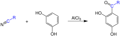 Reaktionsschema Houben-Hoesch-Synthese