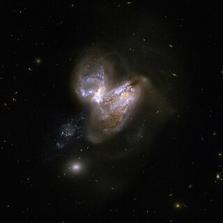 <span class="mw-page-title-main">Arp 299</span> Pair of galaxies in the constellation Ursa Major