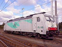 Locomotive Traxx en livrée ITL...