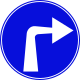 Turn right after sign