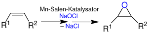 Reaktionschema Jacobsen-Epoxidierung