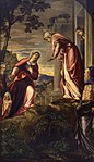 Visitazione con i santi Giuseppe e Zaccaria (Mariä Heimsuchung) von Jacopo Tintoretto, um 1550 (hier: Detail)