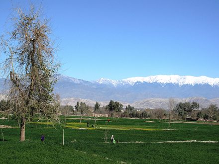 View of the Spin Ghar range from the city of Jalalabad