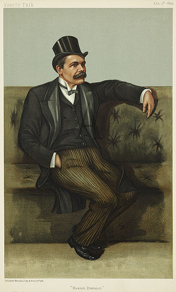 "Hoxton Division" Stuart as caricatured by "Stuff" in Vanity Fair, October 1899