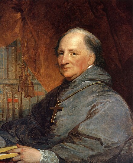 John Carroll, Archbishop of Baltimore was the first Catholic bishop in the United States. His cousin, Charles Carroll, was a signer of the Declaration of Independence.