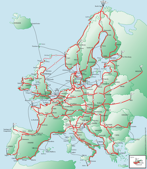 Karte Verlauf EuroVelo