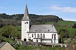 Catholic parish church hl.  Michael with defensive wall and stairs