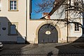 Courtyard wall with gate