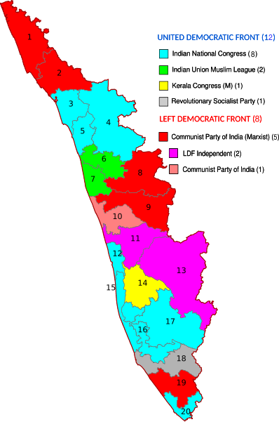 File:Kerala Constituency wise Loksabha Results 2014.svg