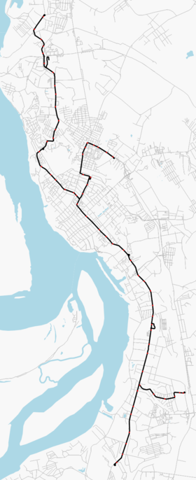 Suuntaa-antava kuva osasta Habarovskin raitiovaunu