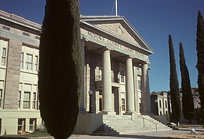 The Mohave County Courthouse and Prison in Kingman has been on the NRHP since August 1983. [1]