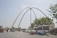 Kolkata Gate Under Construction - Rabindra Tirtha Crossing - Rajarhat 2017-03-30 0851.JPG