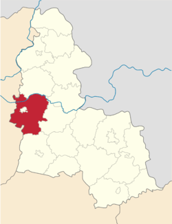 Sumy Oblast'taki Raion konumu