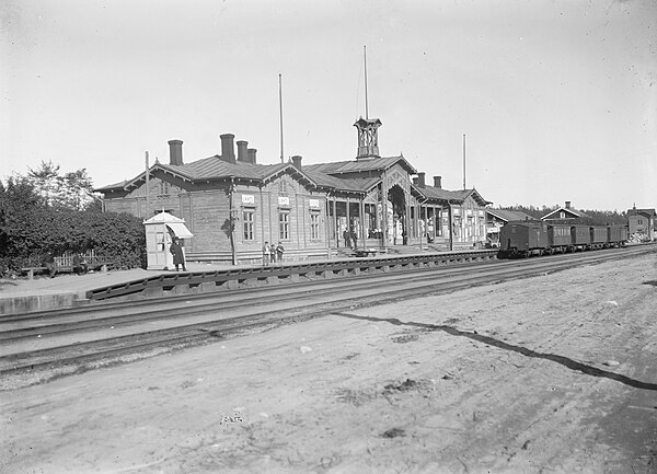 The second station building in Lahti in 1908