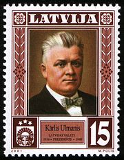 Latvia stamp K.Ulmanis 2001 15l.jpg