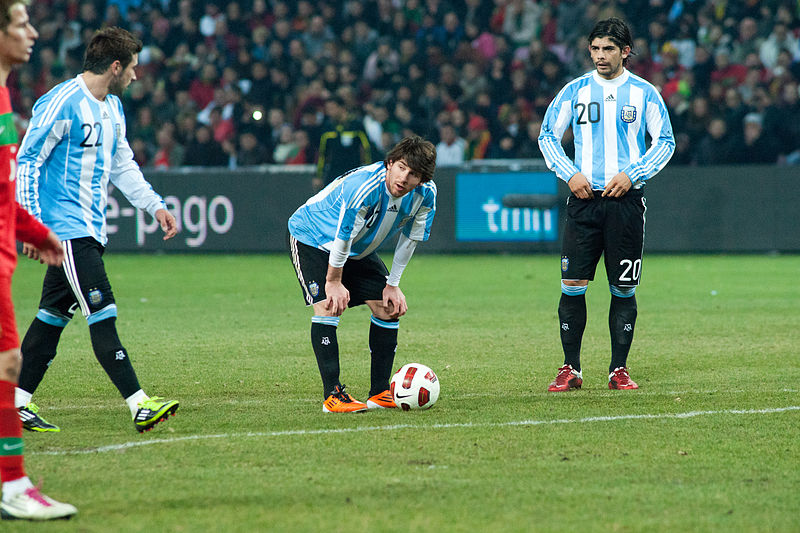 File:Lionel Messi getting ready to shoot a free kick – Portugal vs. Argentina, 9th February 2011 (1).jpg