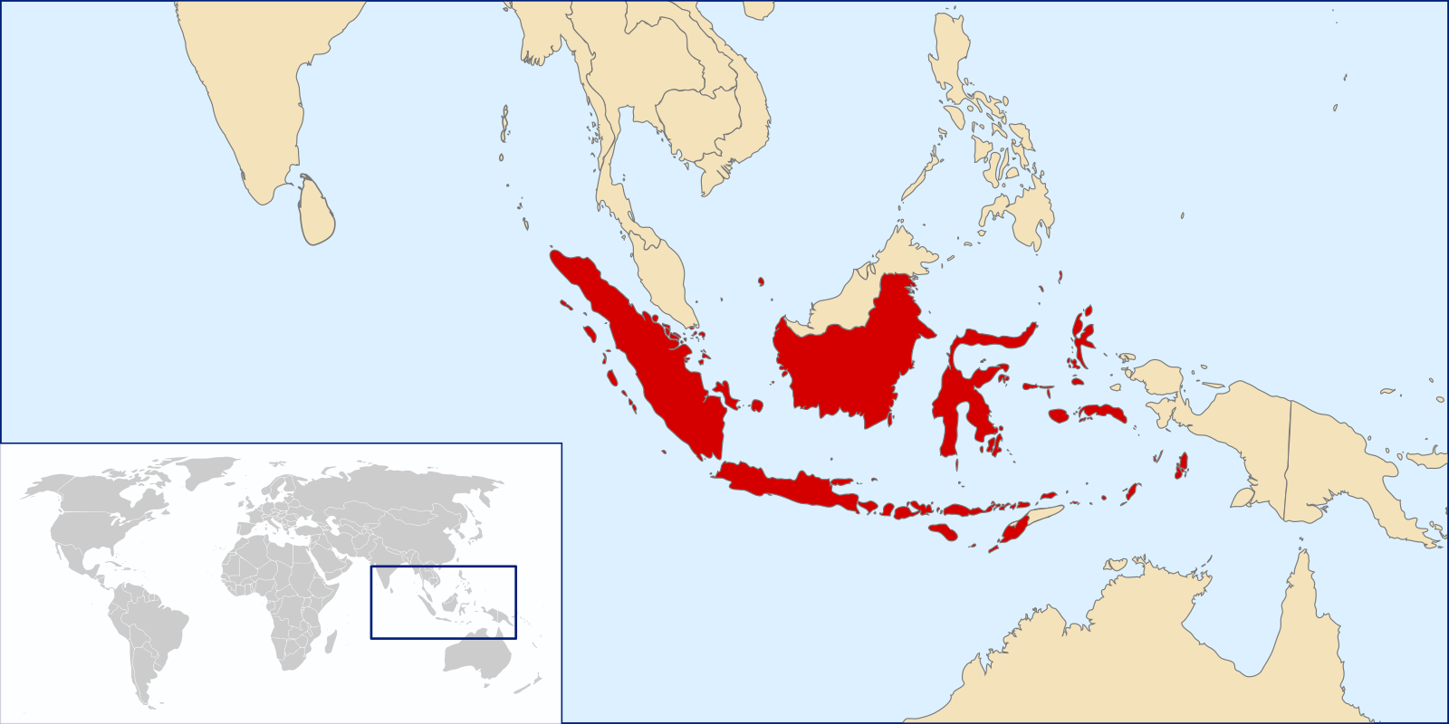 Карта индонезия на карте
