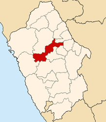 Posizione della provincia nella regione di Ancash