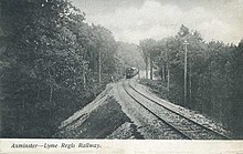 A train on the Lyme Regis branch line Lyme regis branch.jpg