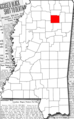 Lynching of Will Bell Mississippi Map.png