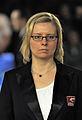 Deutsch: Bild aufgenommen in Berlin während des German Masters im Snooker 2014. Maike Kesseler. English: Picture taken in Berlin during the Snooker German Masters in 2014. Maike Kesseler.