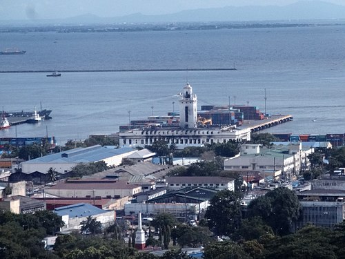Aerial view of Port Area with Customs House
