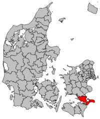 Lage von Vordingborg Kommune in Dänemark