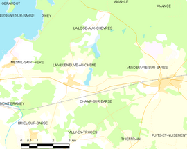 Mapa obce Champ-sur-Barse