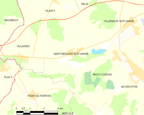 Poziția localității Saint-Benoist-sur-Vanne