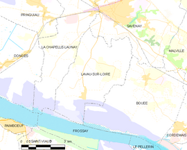 Mapa obce Lavau-sur-Loire