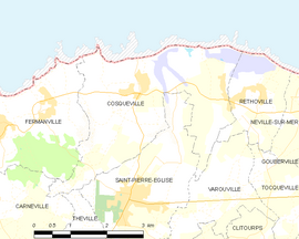 Mapa obce Cosqueville