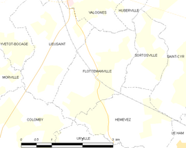 Mapa obce Flottemanville