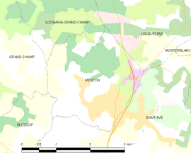 Mapa obce Meucon