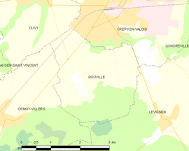 Mapa obce Rouville