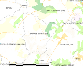 Poziția localității La Lande-Saint-Siméon