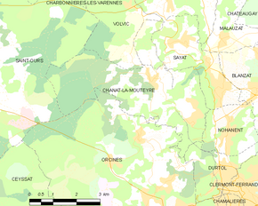 Poziția localității Chanat-la-Mouteyre