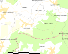 Mapa obce Lyoffans