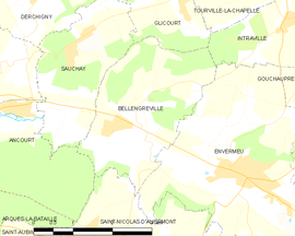 Mapa obce Bellengreville