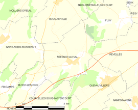 Mapa obce Fresnoy-au-Val