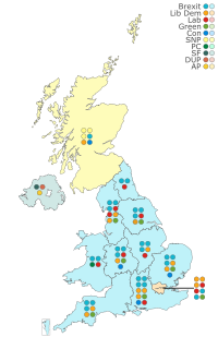 2019 European Parliament election in the United Kingdom 2019 election of members of the European parliament for the United Kingdom