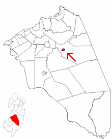 Mapa do condado de Burlington destacando Pemberton.png